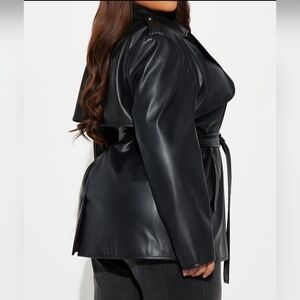 Fashion Nova Sleek Black Leather Jacket